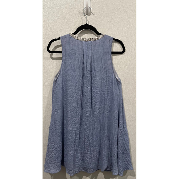 THML Blue Sleeveless A-Line Mini Dress - Picture 4 of 6